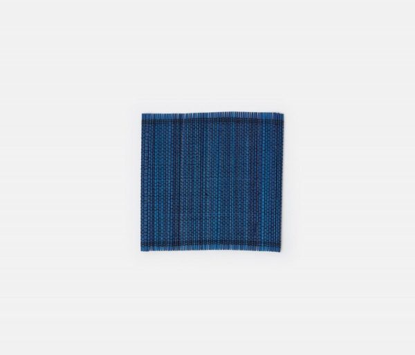 woven square coasters in navy, set of 8 #1