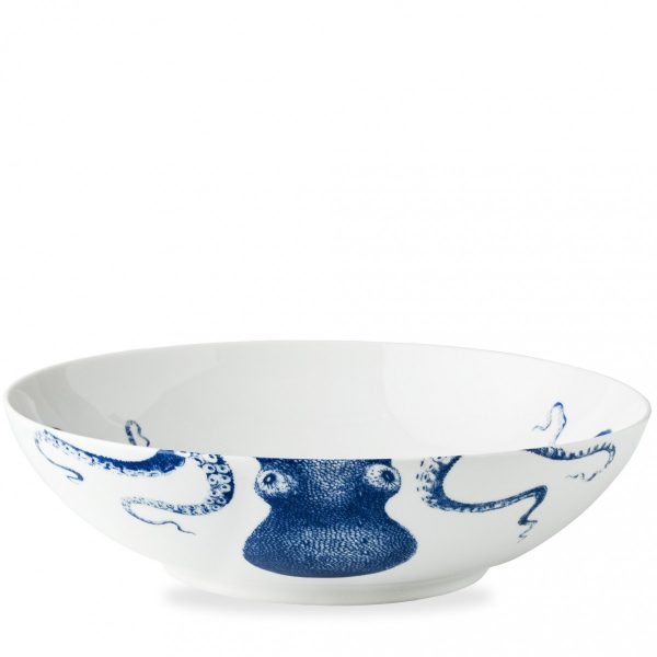 Blue Lucy Wide Serving Bowl