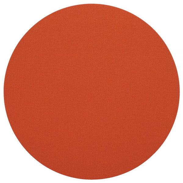 Classic Canvas Round Felt Backed Placemat in Orange