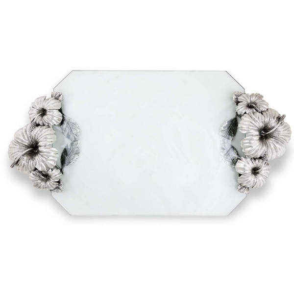 Hibiscus Flower Glass Tray