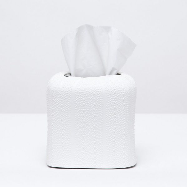 Hilo Tissue Box in White Porcelain