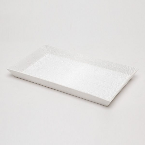 Hilo Tray in White Porcelain