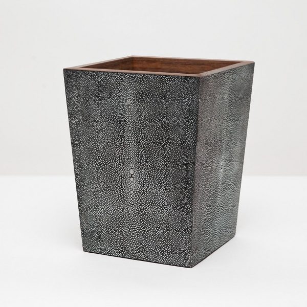 Manchester Cool Gray Square Wastebasket
