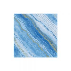 Marble Paper Cocktail Napkins in Blue
