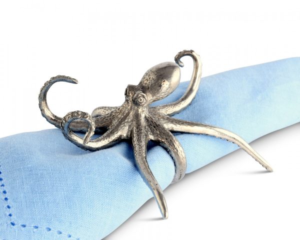 Pewter Octopus Napkin Ring 1