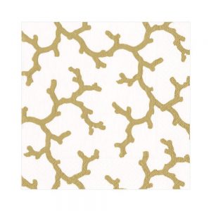 The Coral Sea Paper Luncheon Napkins in Gold