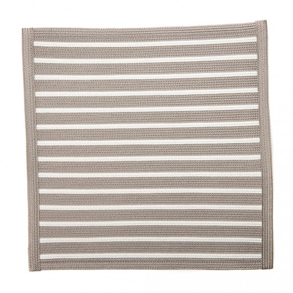 Awning Stripe Square Silver Dust