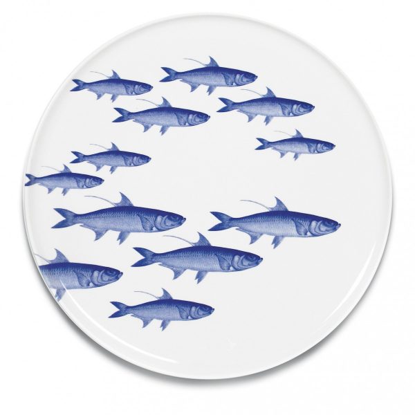 Blue School of Fish Coupe Platter