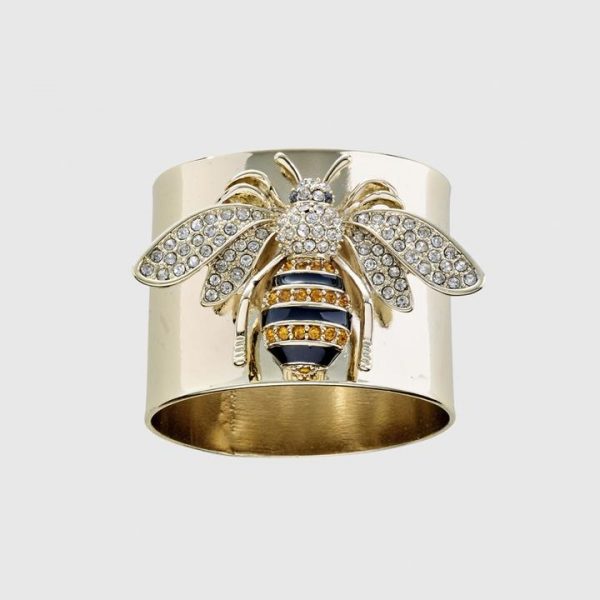 Stripey Bee Napkin Rings Set of 2