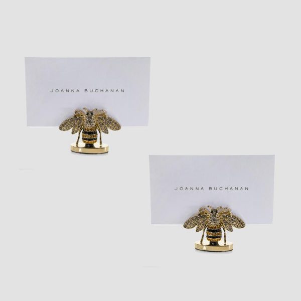 Stripey bee place card holders Set of 2