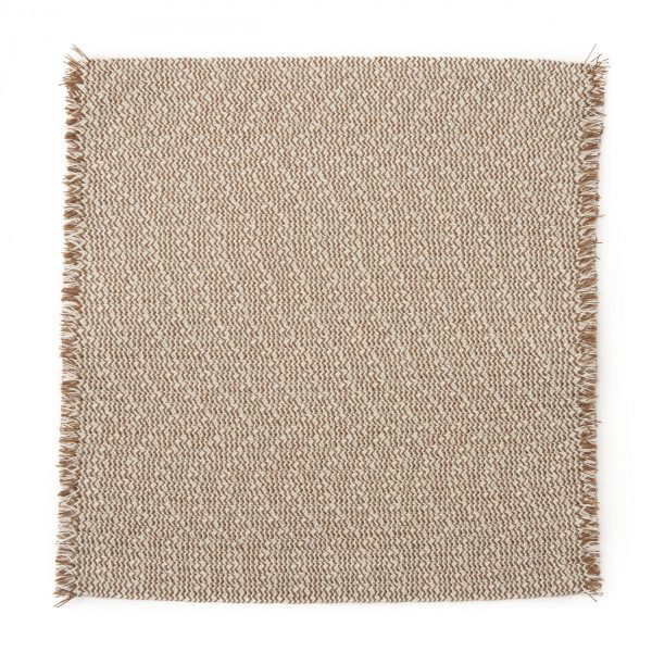 Tweed Fringe Square Placemat Natural Dust