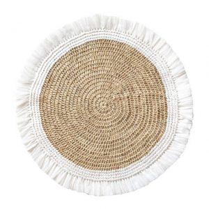 White Woven Rattan Placemat