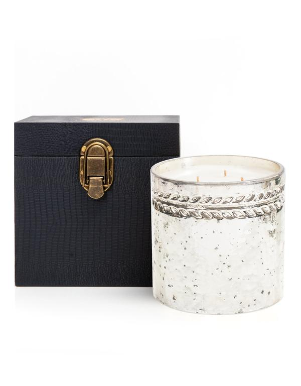 White Spruce Three Wick Candle Lifestyle