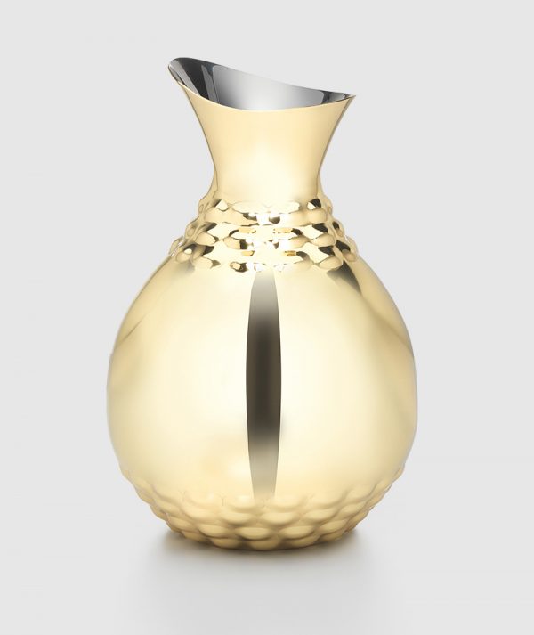 Helios Gold Tone Water Carafe