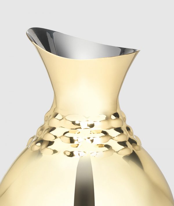 Helios Gold Tone Water Carafe Closeup
