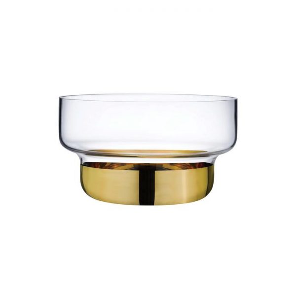 Contour Small Bowl Clear Top and Golden Base