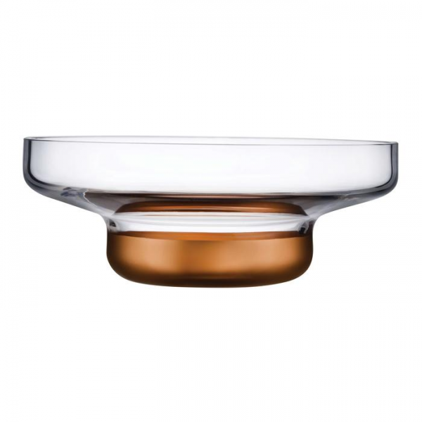 Contour Wide Bowl Clear Top with Copper Base