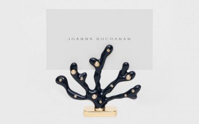 Joanna Buchanan Coral Placecard Holders Navy – Set of 2