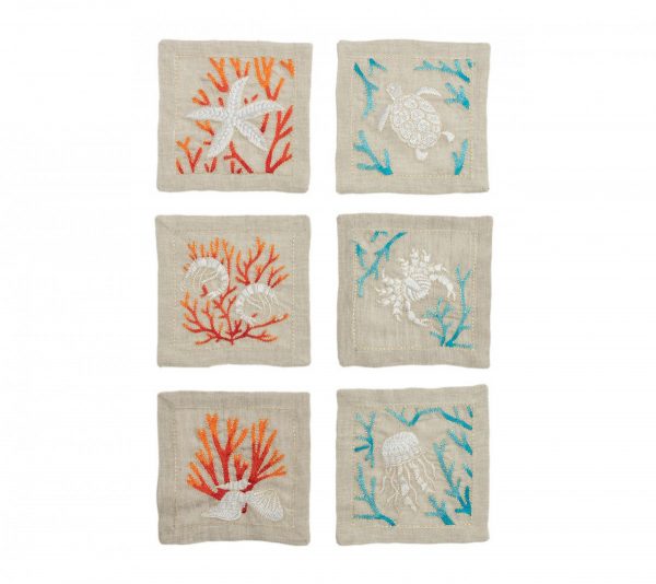 Cozumle Cocktail Napkins in Natural and Multi