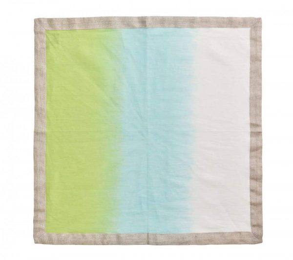 Dip Dye Napkin in Blue and Green 1