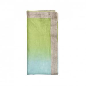Dip Dye Napkin in Blue and Green
