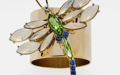 Joanna Buchanan Dragonfly Napkin Rings in Opal – Set of 2