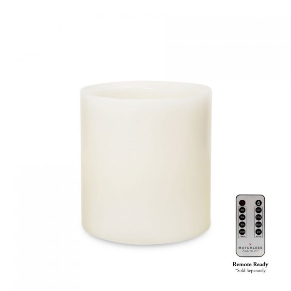 Matchless Candle Co Push Button Pillar LED Candle 3x3