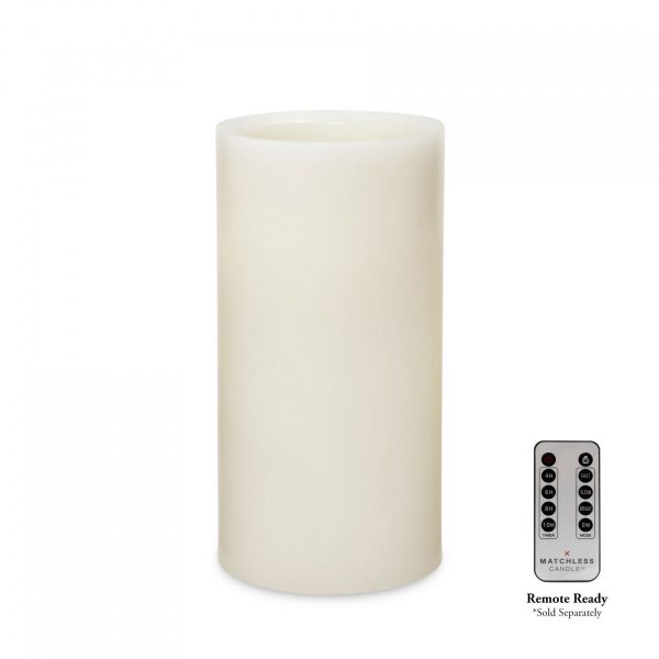 Matchless Candle Co Push Button Pillar LED Candle 3x6