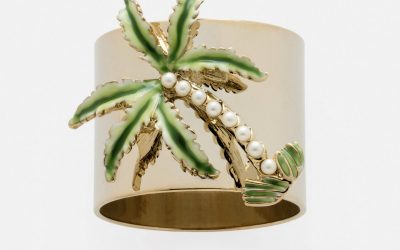 Joanna Buchanan Palm Tree Napkin Rings – Set of 2