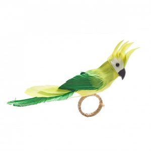 Parakeet Napkin Ring in Green