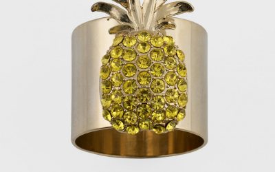 Joanna Buchanan Pineapple Napkin Rings Yellow – Set of 2