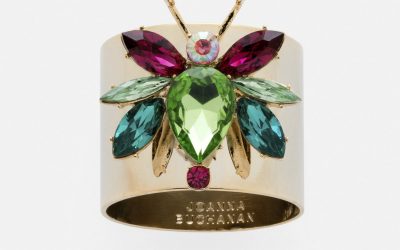 Joanna Buchanan Rainbow Bug Napkin Rings Peridot – Set of 2