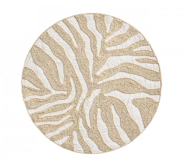 Serengeti Placemat in White and Natural