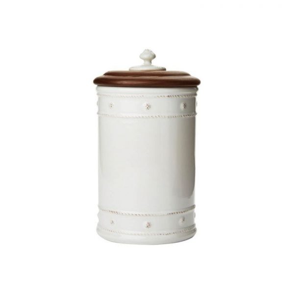 Berry and Thread Whitewash 10 Canister with wooden lid