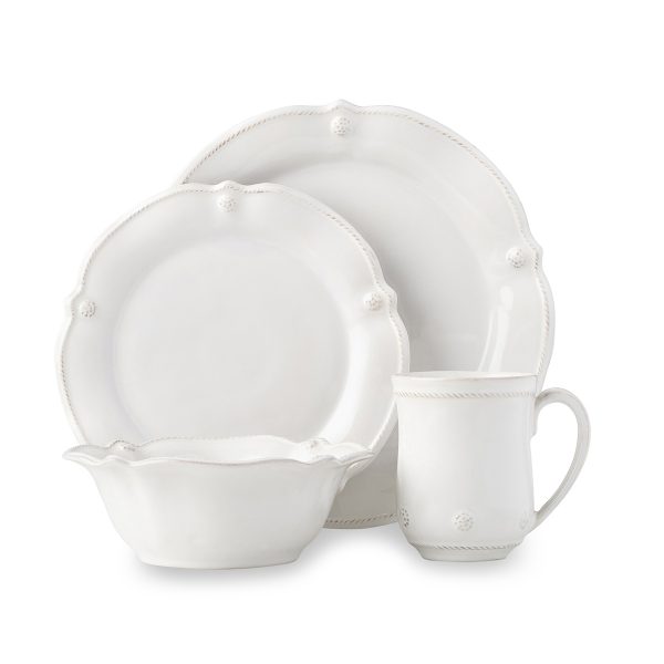 Berry and Thread Whitewash Flared 4pc Place Setting