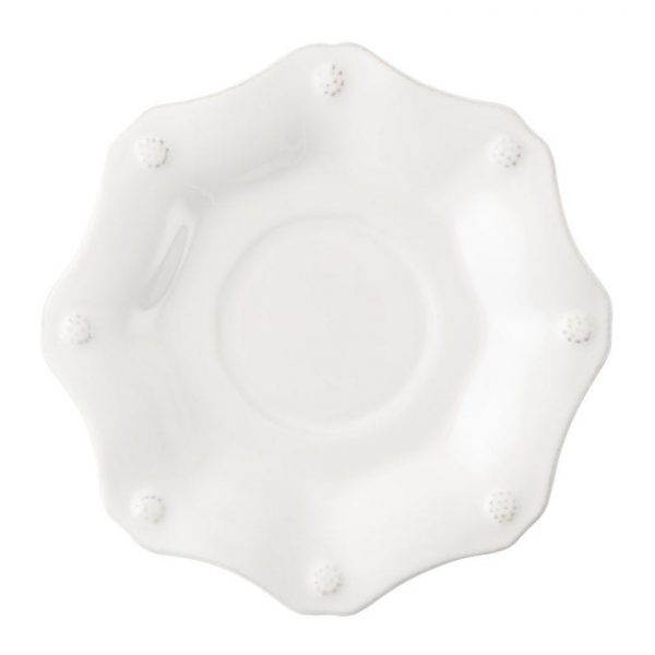 Berry and Thread Whitewash Scallop Saucer