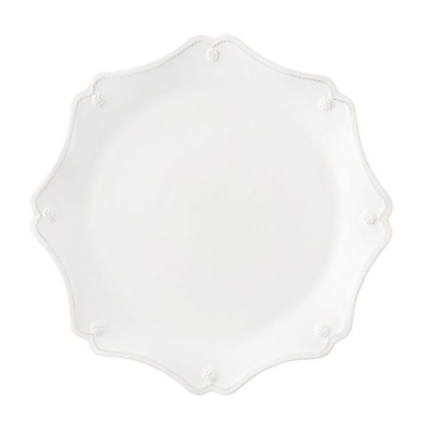 Berry and Thread Whitewash Scalloped Charger Plate