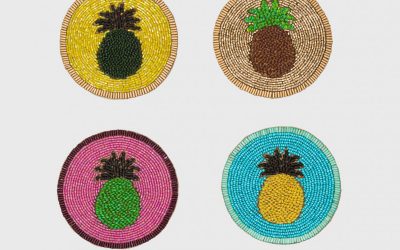 Joanna Buchanan Bright Pineapple Coasters – Set of 4