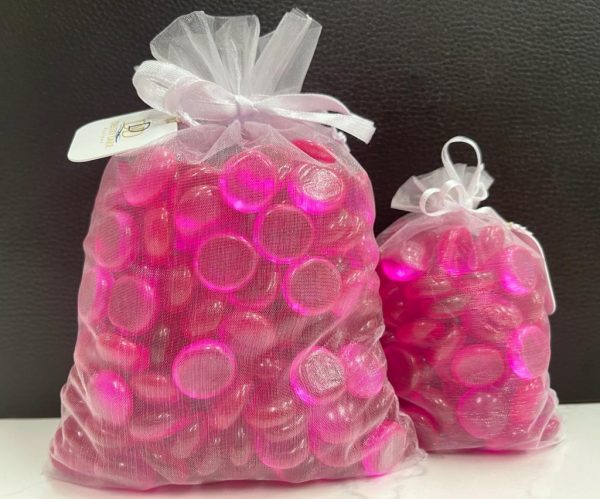 Pink Flat Glass Marbles