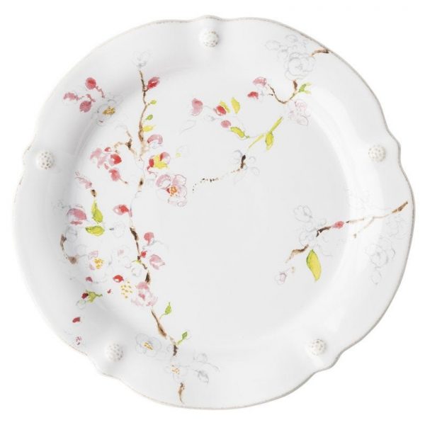 Berry and thread Floral Sketch Cherry Blossom Dinner Plate