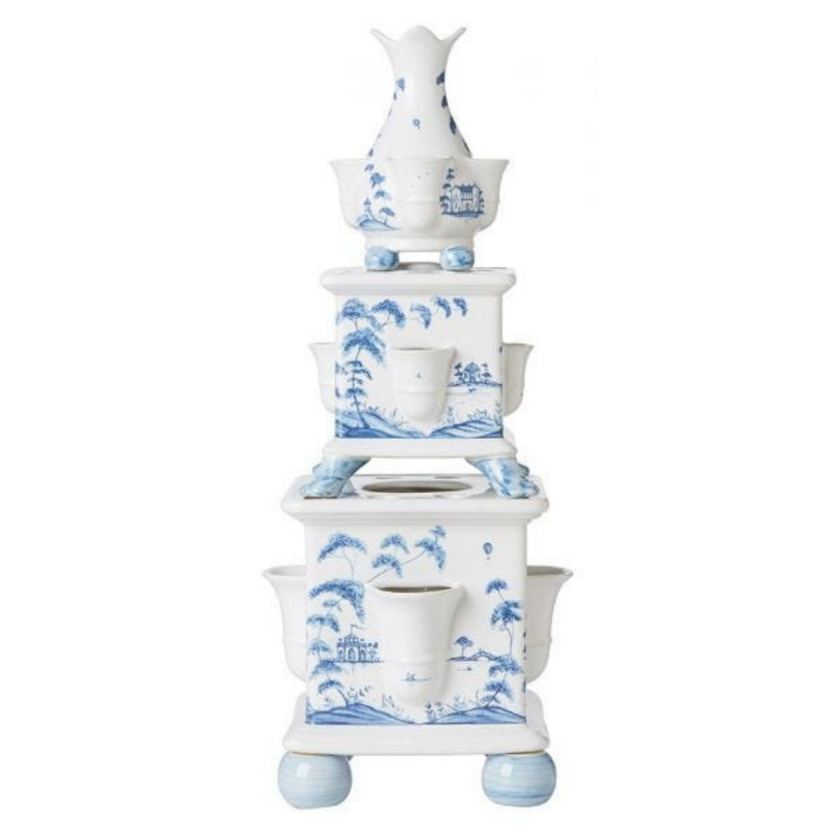 Juliska Country Estate Delft Blue Tulipiere Tower - Set of 3 - Shop at 