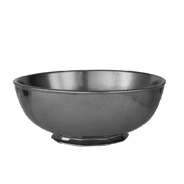 Pewter Stoneware 10 Serving Bowl