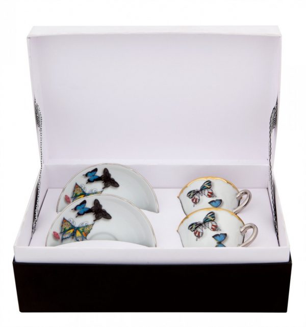 Butterfly Parade Coffee Cups and Saucers