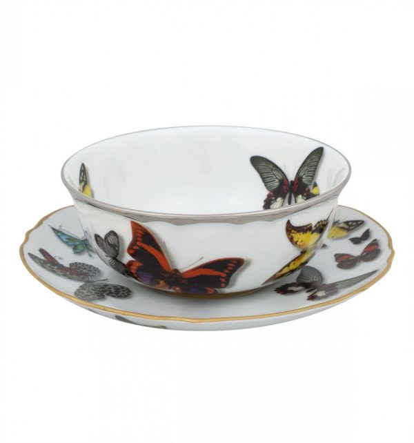 Butterfly Parade Consomme Cup and Saucer