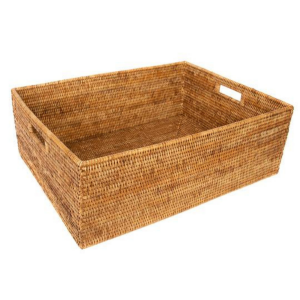 Honey Brown Rectangular Basket
