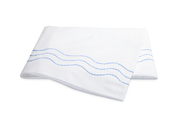 Serena Azure Flat Sheet