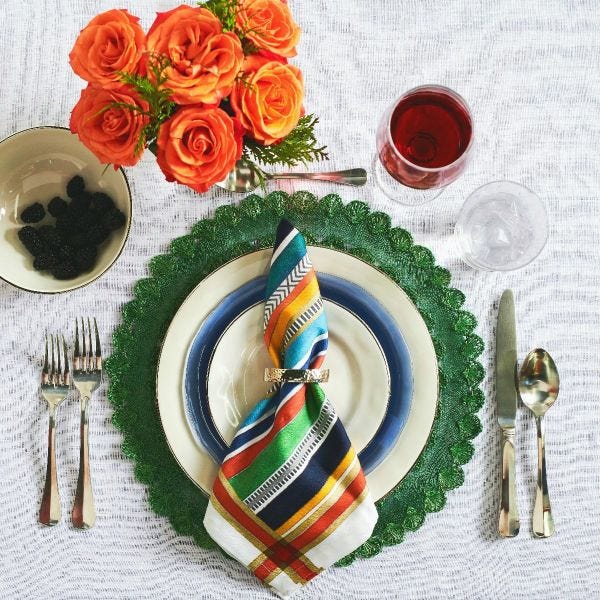 Isadora Evergreen Placemat Lifestyle