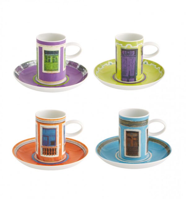 coffee cup and saucer set of 4