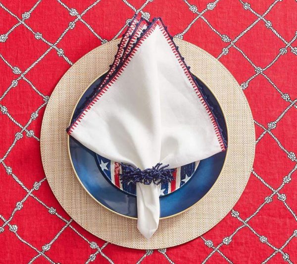 Carnival Napkin Ring in Navy Lifestyle