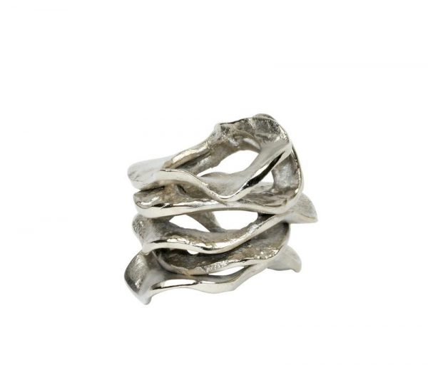 Flux Napkin Ring in Silver